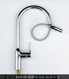  VÒI RỬA BÁT DÂY RÚT NOBILI RING NB131L Nhập Ý made in Italia Grapbuy Bếp Hà Nội 