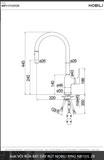  VÒI RỬA BÁT DÂY RÚT NOBILI RING NB131L Nhập Ý made in Italia Grapbuy Bếp Hà Nội 