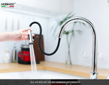  VÒI RỬA BÁT DÂY RÚT NOBINOX LOFT NX533 lõi đồng cao cấp bảo hành chính hãng chống han rỉ 2 đường nóng lạnh 