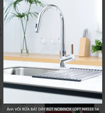  VÒI RỬA BÁT DÂY RÚT NOBINOX LOFT NX533 lõi đồng cao cấp bảo hành chính hãng chống han rỉ 2 đường nóng lạnh 