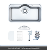  NOBINOX ROSA NN995D  Inox 304 POSCO kích thước lớn 880mm x 500mm, vân siêu mịn, cao cấp 