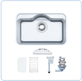  CHẬU RỬA BÁT 1 HỐ NOBINOX ROSA NN975D Grapbuy Bếp Hà Nội 780 * 500 * 220mm Vân siêu mịn chống xước 