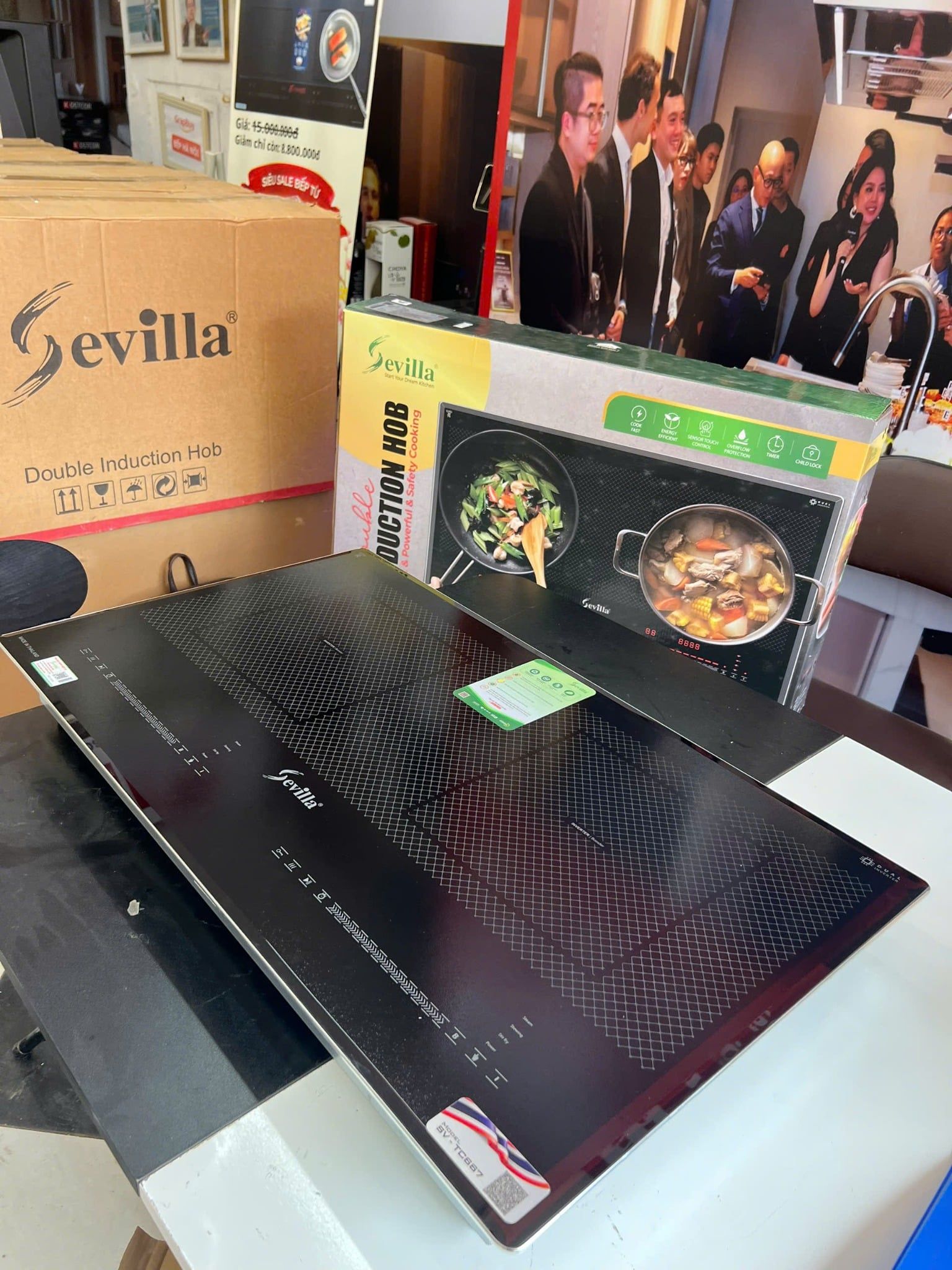  Bếp từ Thái Lan Sevilla SV TC667 kính chống xước, 6 chức năng an toàn, siêu bền 