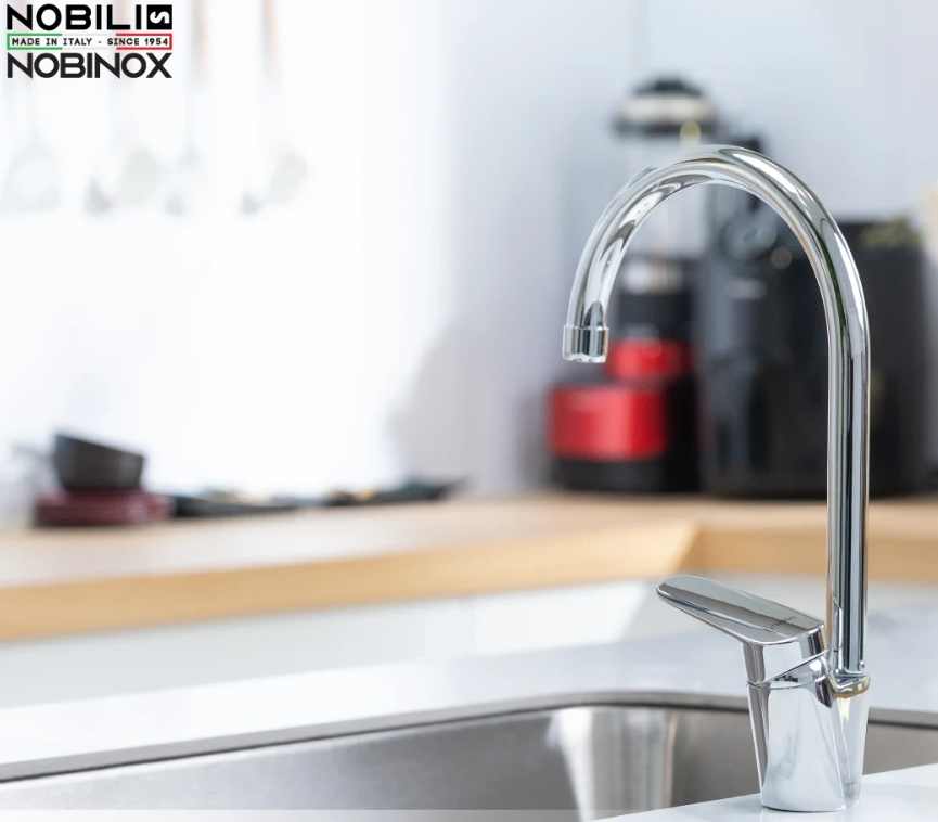  Vòi rửa bát cần cứng NOBILI BLUES NB188 Grapbuy Bếp Hà Nội nhập khẩu Ý made in Italya 