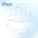  Hút mùi kính vát Vinger VG 227 V sang trọng – Thiết kế hiện đại, hút mạnh êm, cảm ứng vẫy tay thông minh, tự động tắt khi nấu xong 