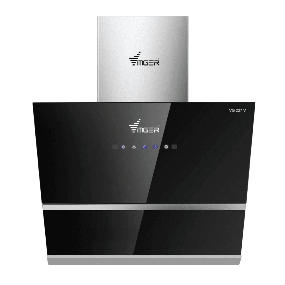  Hút mùi kính vát Vinger VG 227 V sang trọng – Thiết kế hiện đại, hút mạnh êm, cảm ứng vẫy tay thông minh, tự động tắt khi nấu xong 