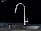  VÒI RỬA BÁT DÂY RÚT NOBINOX WINTO NX501 Inox 304, 2 đường nước nóng lạnh, thiết kế hiện đại, bản Pro 1 
