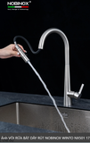  VÒI RỬA BÁT DÂY RÚT NOBINOX WINTO NX501 Inox 304, 2 đường nước nóng lạnh, thiết kế hiện đại, bản Pro 1 