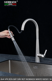  VÒI RỬA BÁT DÂY RÚT NOBINOX WINTO NX501 Inox 304, 2 đường nước nóng lạnh, thiết kế hiện đại, bản Pro 1 