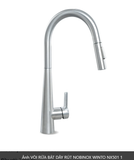  VÒI RỬA BÁT DÂY RÚT NOBINOX WINTO NX501 Inox 304, 2 đường nước nóng lạnh, thiết kế hiện đại, bản Pro 1 