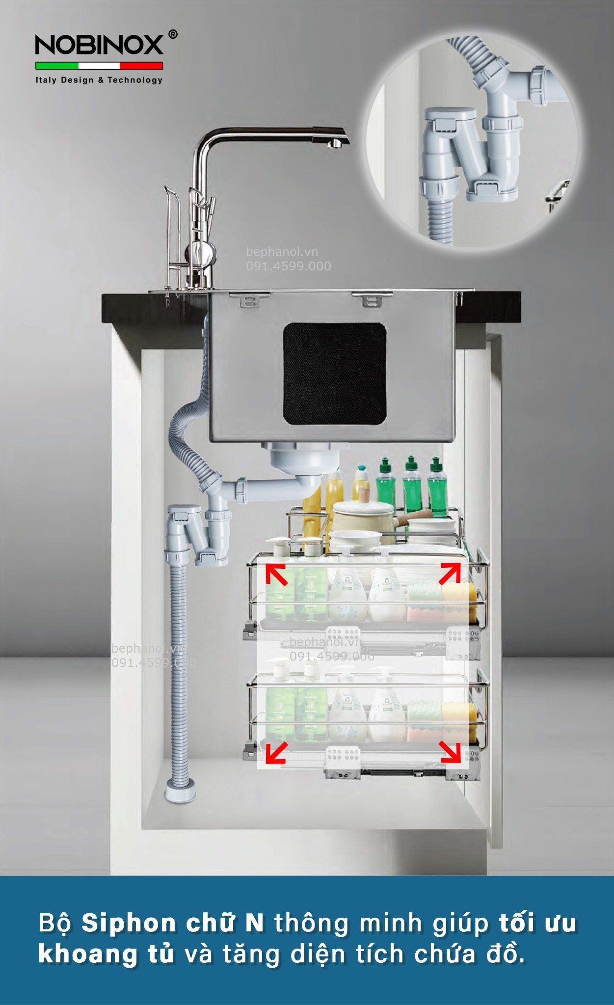  Combo chậu vòi biệt thự cao cấp chậu rửa bát Nobinox Rosa NN974DT + tặng vòi Loft NX533, phiên bản hoàn hảo cho căn bếp hiện đại 2025 