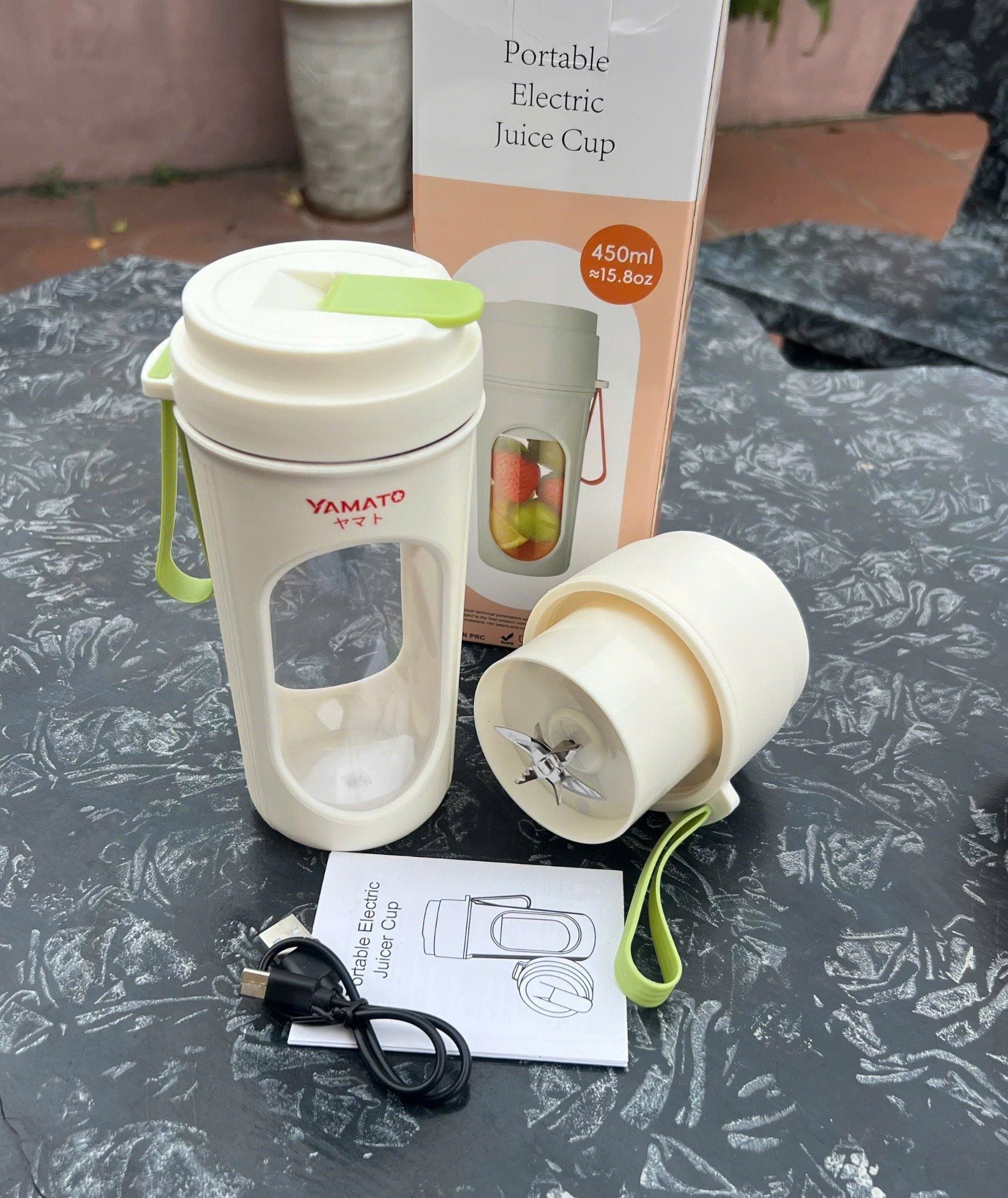  Máy xay sinh tố mini cầm tay Yamato 450 Sport Blue – Nhỏ gọn, mạnh mẽ, chuẩn Nhật Bản 