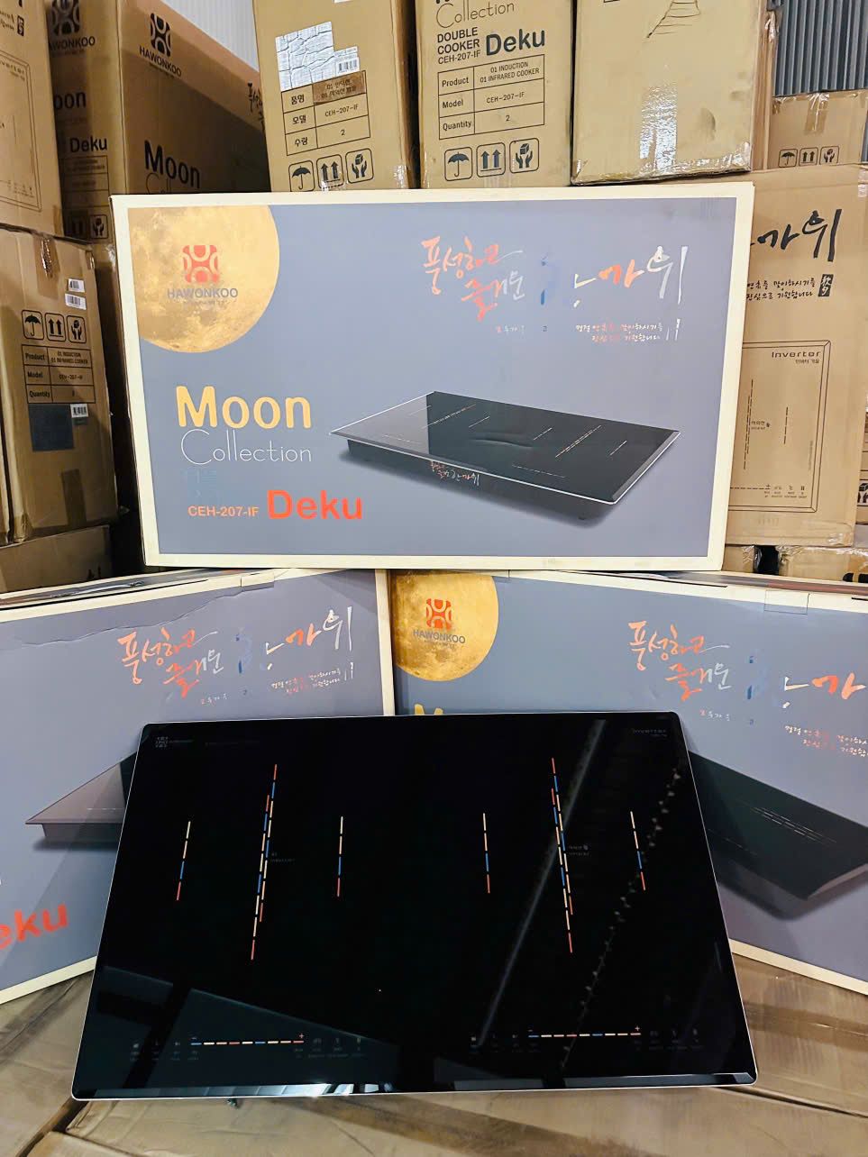  Bếp đôi 1 từ 1 hồng ngoại Hawonkoo CEH-207-IF nấu ăn nhanh hơn, chuẩn Hàn Quốc 