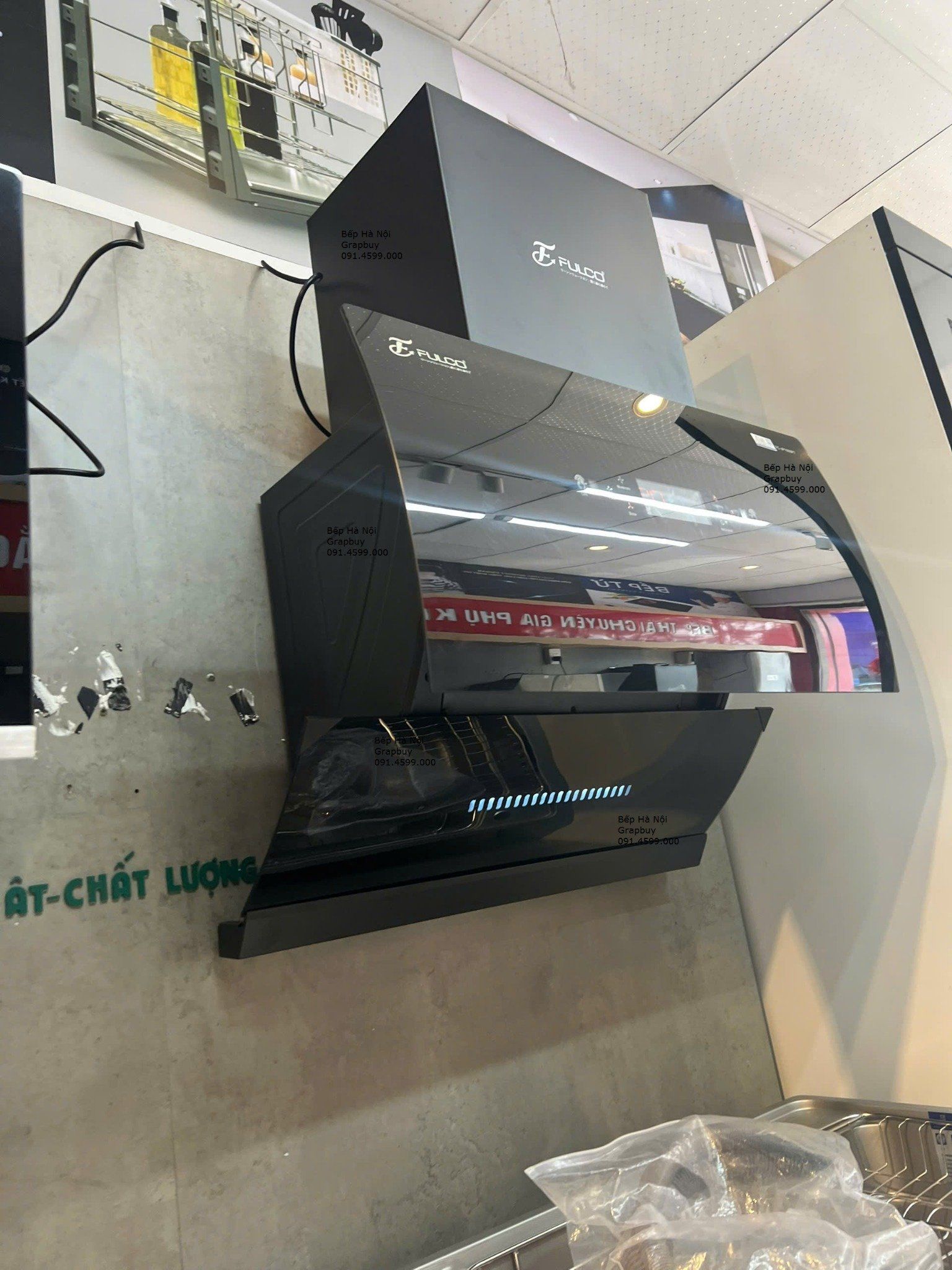  Máy hút mùi FULCO FC-JP1009P7 seri 6 bản mới 2025, hút mùi kinh cong hiện đại, cảm ứng vẫy tay, tự làm sạch động cơ 