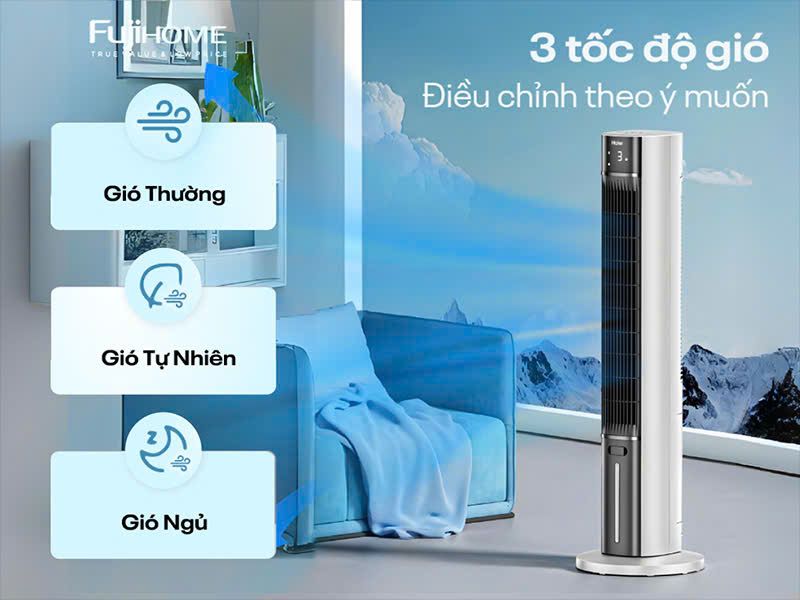  Quạt đá Fujihome Quạt tháp hơi nước tích hợp lọc không khí Fujihome AC-18LE Giao ngay tại Hà Nội 