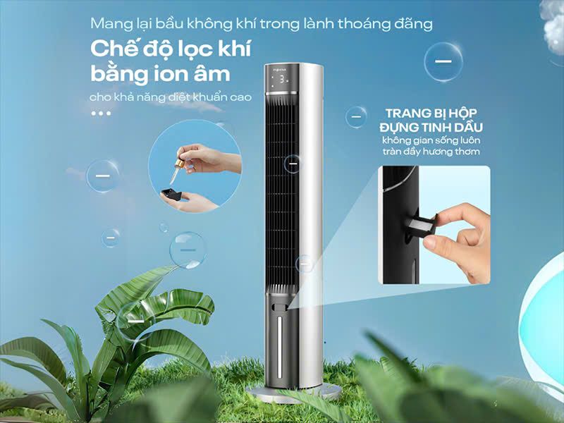  Quạt đá Fujihome Quạt tháp hơi nước tích hợp lọc không khí Fujihome AC-18LE Giao ngay tại Hà Nội 