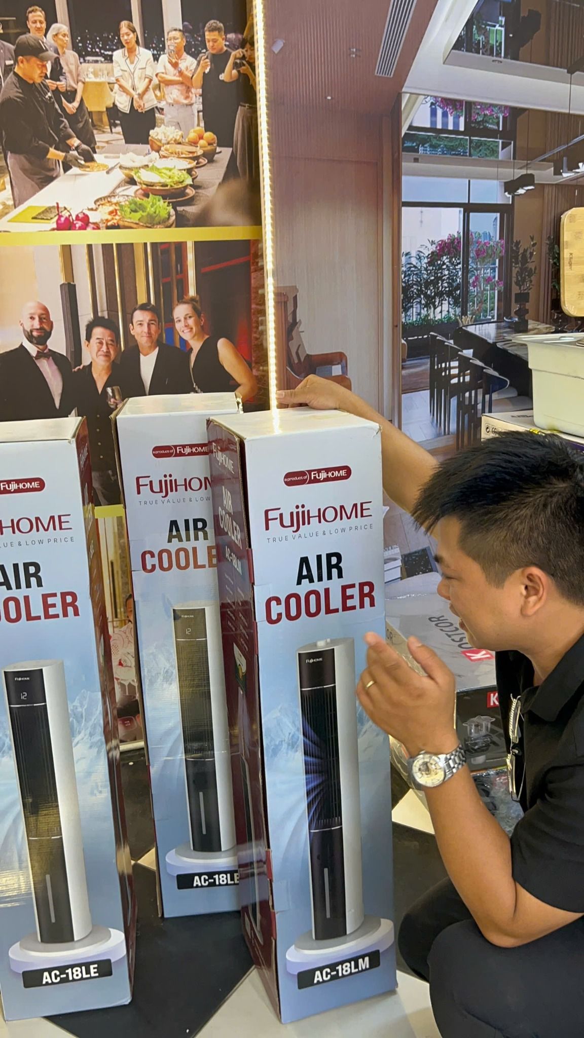  Quạt đá Quạt tháp hơi nước cao cấp Fujihome AC-18LM 