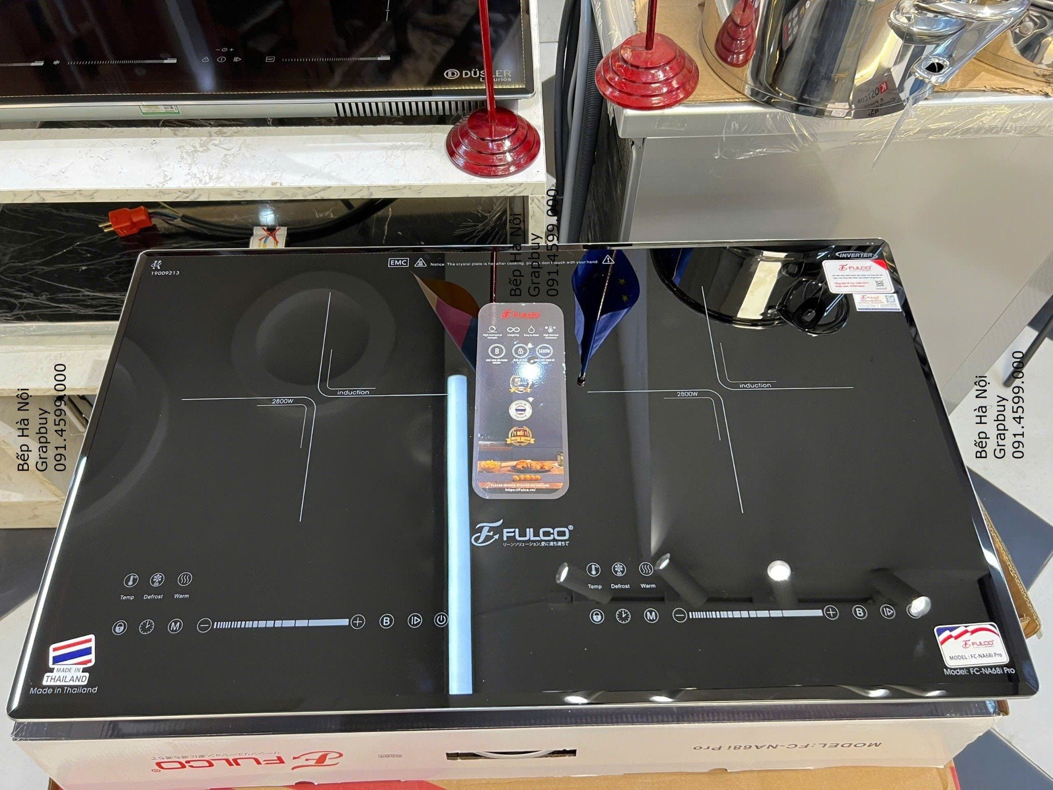  Bếp từ PRO FC- NA68i bản Pro 2800w, tổng 5600w. made in Thái Lan, Công suất cao hơn mẫu thường 800w , bảo hành 5 năm tại nhà toàn quốc 