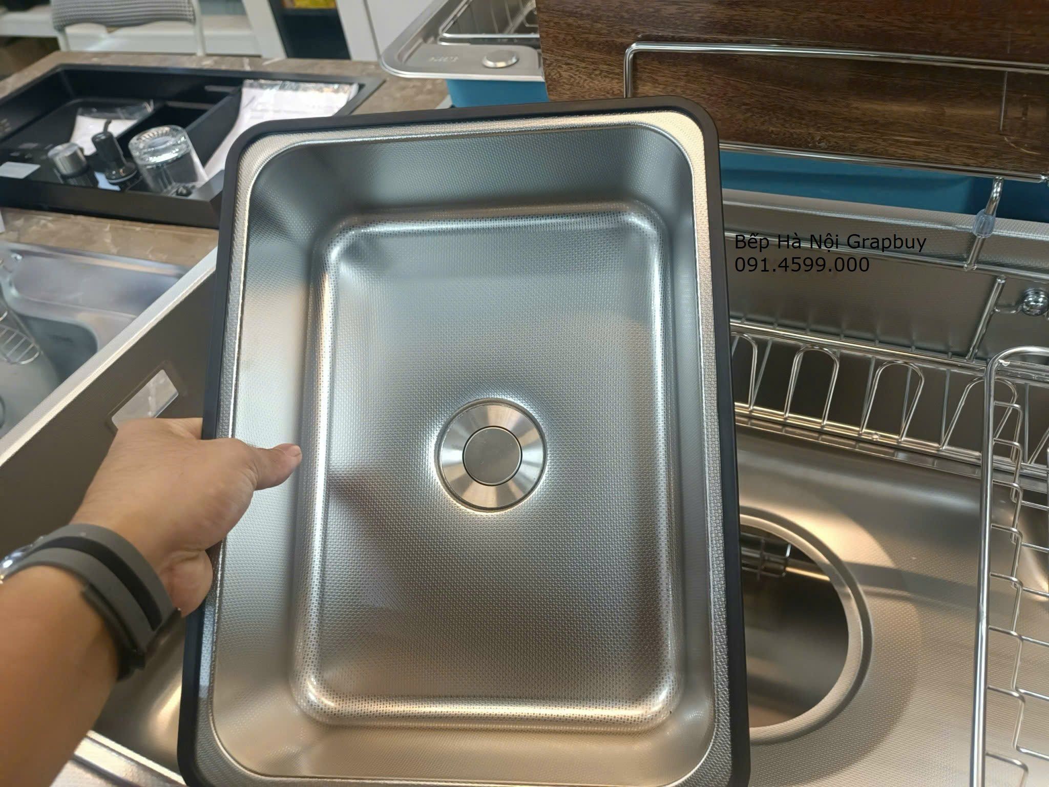  CHẬU RỬA KEEPER KP – CR02 – 7848 vân mịn chống xước, chống bám dính, kích thước phổ biến gia đình, 1hố lớn 