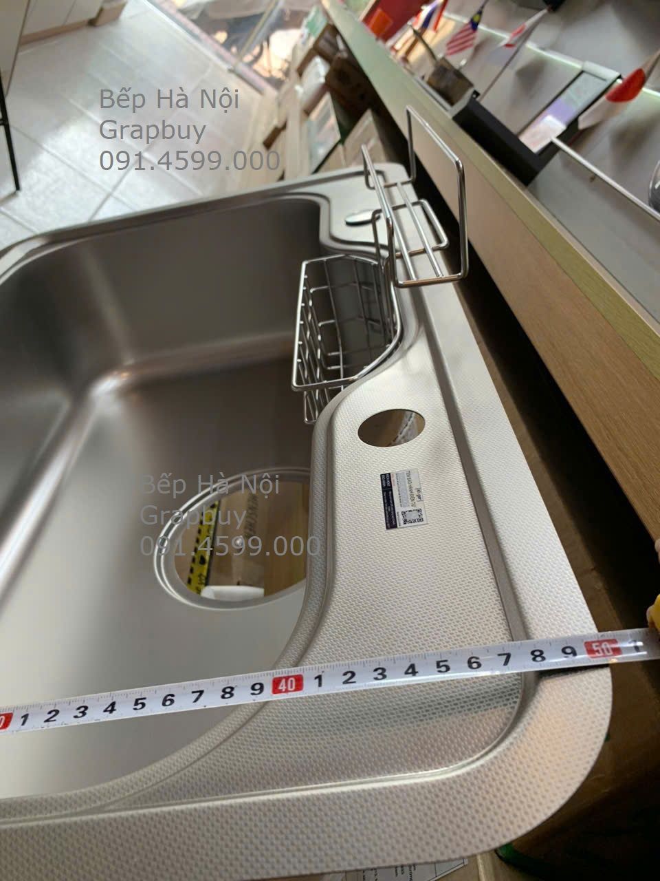  Chậu rửa inox Kluger 80cm KT8050FS – S80 Plus Hà Nội bản Plus đẩy đủ rổ, thớt , phụ kiện. chậu 1 hố lớn 