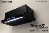  Hút mùi bếp âm tủ Kocher Turbo X Smart 3D Auto Clean | X3D-350D.AUC bản đèn led cao cấp, động cơ ly tâm cánh thép, tự làm sạch buồng hút, thích hợp cho chung cư cao cấp 