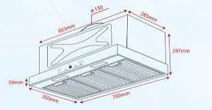  Hút mùi bếp âm tủ Kocher Turbo X Smart 3D Auto Clean | X3D-350D.AUC bản đèn led cao cấp, động cơ ly tâm cánh thép, tự làm sạch buồng hút, thích hợp cho chung cư cao cấp 