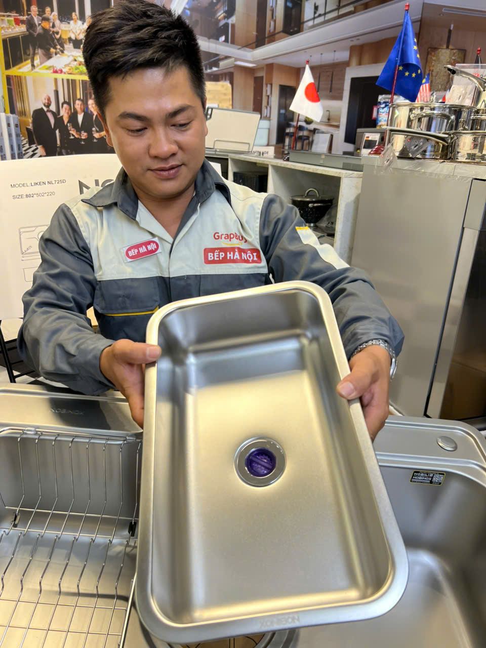  Chậu Nobinox đi kèm sus 304 dùng thêm cho chậu lớn 