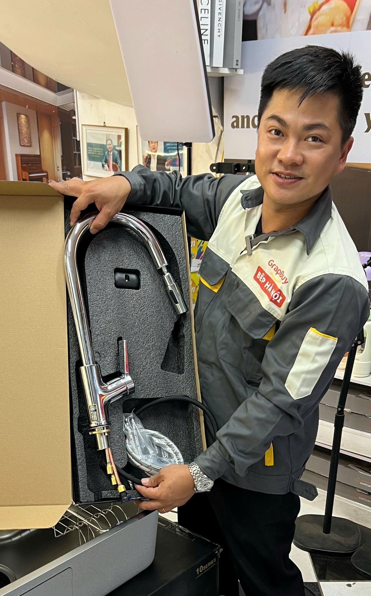  VÒI RỬA BÁT DÂY RÚT NOBINOX LOFT NX533 lõi đồng cao cấp bảo hành chính hãng chống han rỉ 2 đường nóng lạnh 