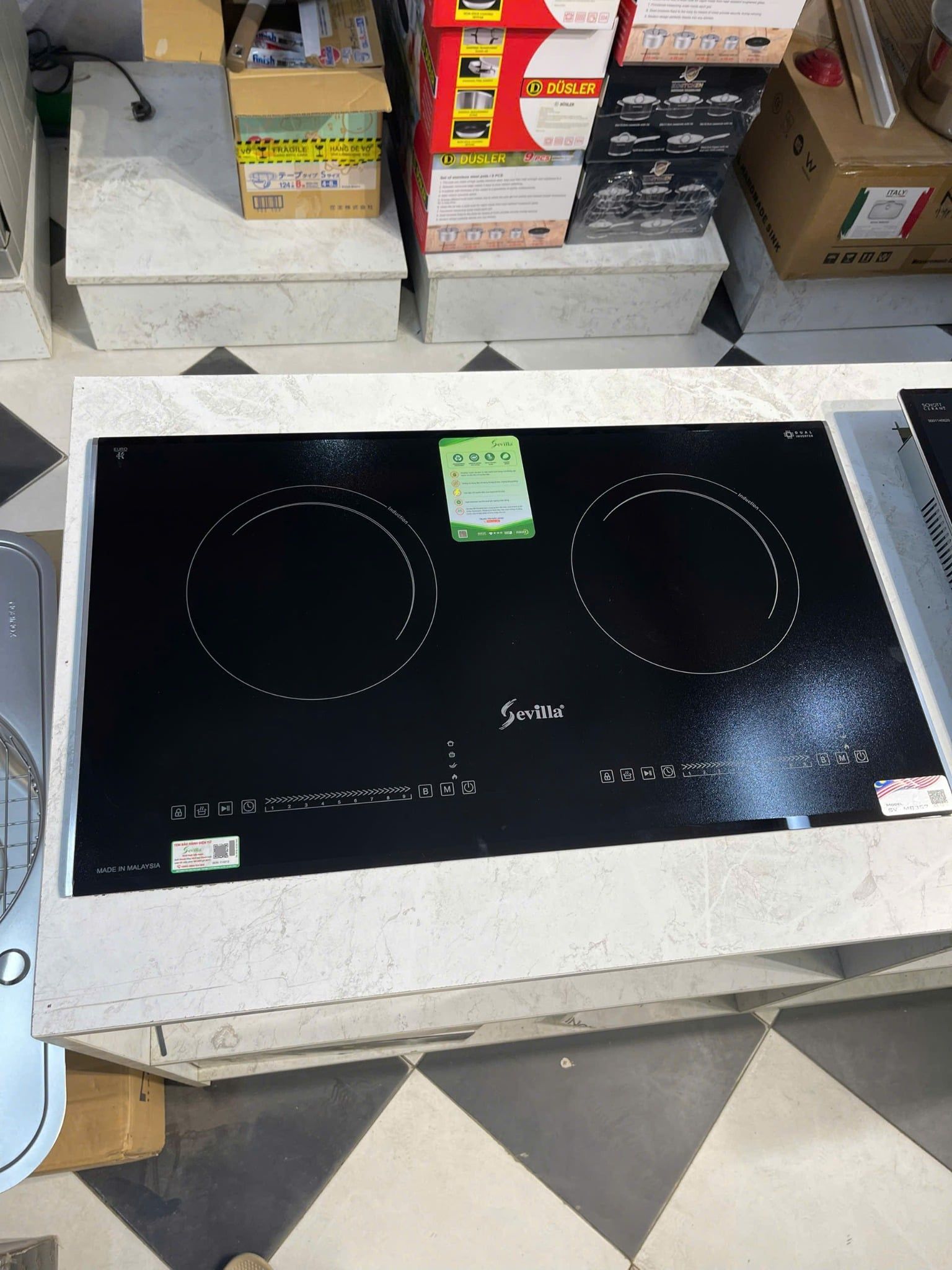  Bếp từ Sevilla SV MB 357 bản 2026, Malaysia, kính chống xước cao cấp, công suất lớn >5000w, 6 chức năng an toàn. siêu bền bỉ. Giá tốt 2026 