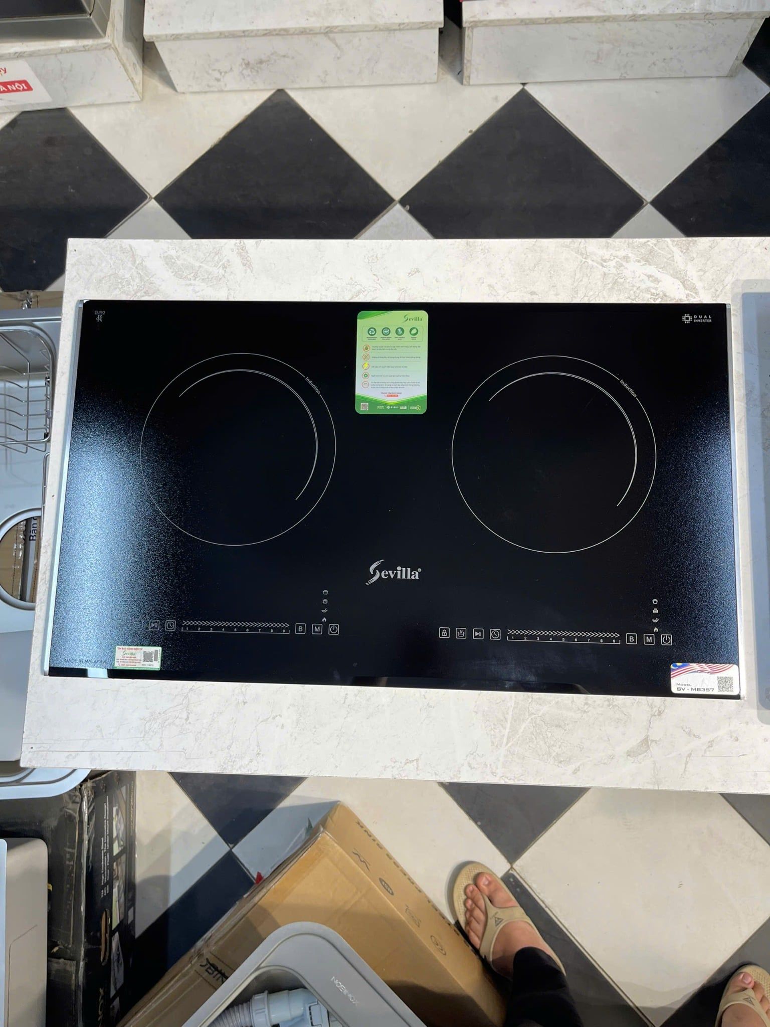  Bếp từ Sevilla SV MB 357 bản 2026, Malaysia, kính chống xước cao cấp, công suất lớn >5000w, 6 chức năng an toàn. siêu bền bỉ. Giá tốt 2026 