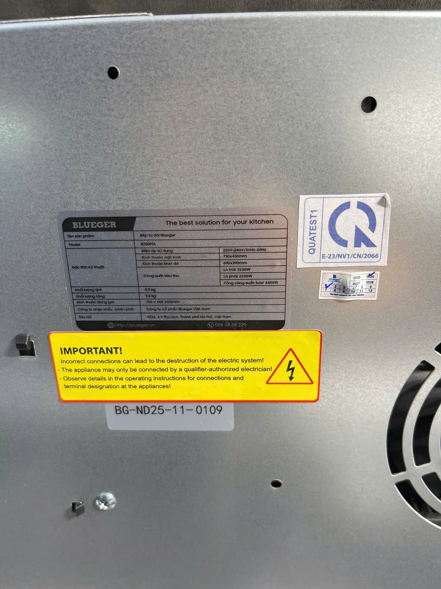  Bếp từ đôi Blueger B200MA Pro News kính chống xước, siêu bền, phân khúc mọi nhà dùng tiện lợi, giá tốt. Bản cập nhật mới nhất từ Malaysia cao cấp 