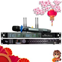 Combo Vang số PX8000 và Micro G9 Plus [Màu Đen]