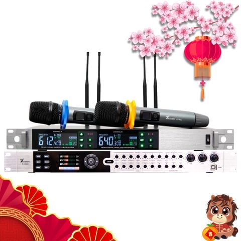 Combo Vang số PX8000 và Micro G9 Plus [Màu Bạc]