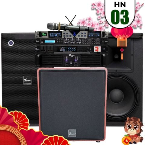 Dàn Karaoke 7Acoustic chính hãng 6 thiết bị HN03