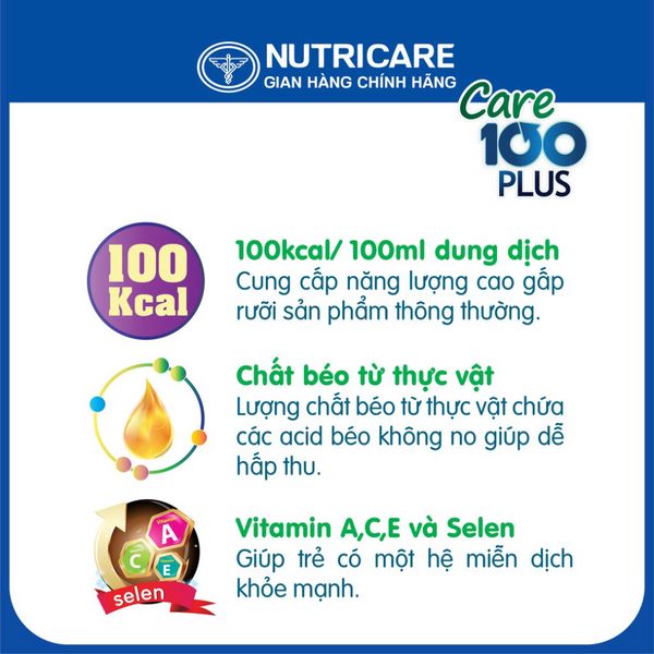 Sữa Bột CARE 100 PLUS NUTRICARE Bé 1-10 Tuổi Tăng Cường Miễn Dịch Cho Trẻ Biếng Ăn và Suy Dinh Dưỡng Thấp Còi 900G/Lon