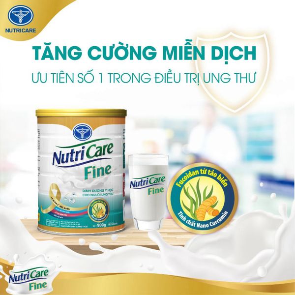 Sữa Bột NUTRICARE FINE 400G Tăng Cường Sức Miễn Dịch Hỗ Trợ Người Ung Thư Giảm Tác Hại Hoá Xạ Trị