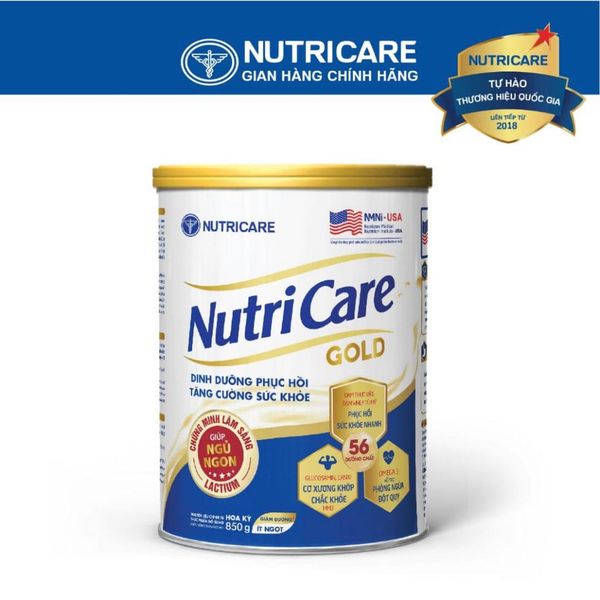 Sữa Bột NUTRICARE GOLD 850G Phục Hồi và Tăng Cường Sức Khỏe Hỗ Trợ Xương Khớp Tim Mạch và Ngủ Ngon
