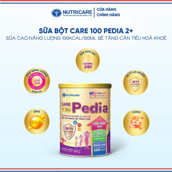 Sữa Bột CARE 10 PEDIA NUTRICARE Bé Từ 0-10 Tuổi Hỗ Trợ Tăng Cân Tiêu Hoá Khoẻ Chống Táo Bón Cao Năng Lượng