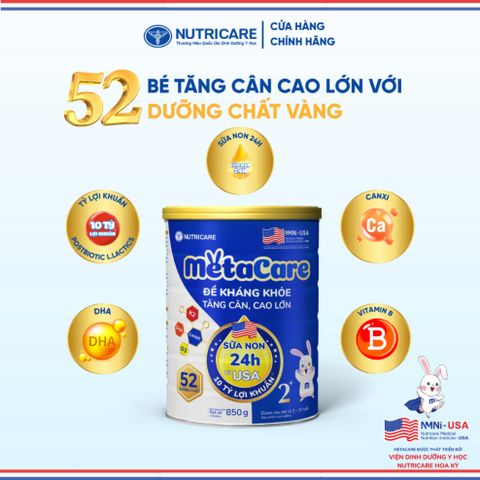 Sữa Bột METACARE NUTRICARE Bé 0-10 Tuổi Giúp Tăng Cân Phát Triển Chiều Cao Tăng Cường Sức Đề Kháng