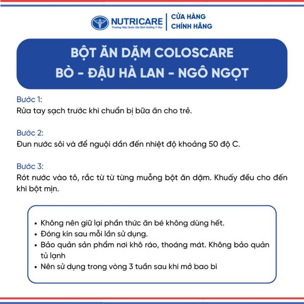 Bột Ăn Dặm NUTRICARE COLOSCARE Gạo Sữa Bổ Sung Sữa Non IgG 24H Tăng Cường Hệ Miễn Dịch Bé Ăn Ngon Tiêu Hoá Khoẻ 200G/Lon
