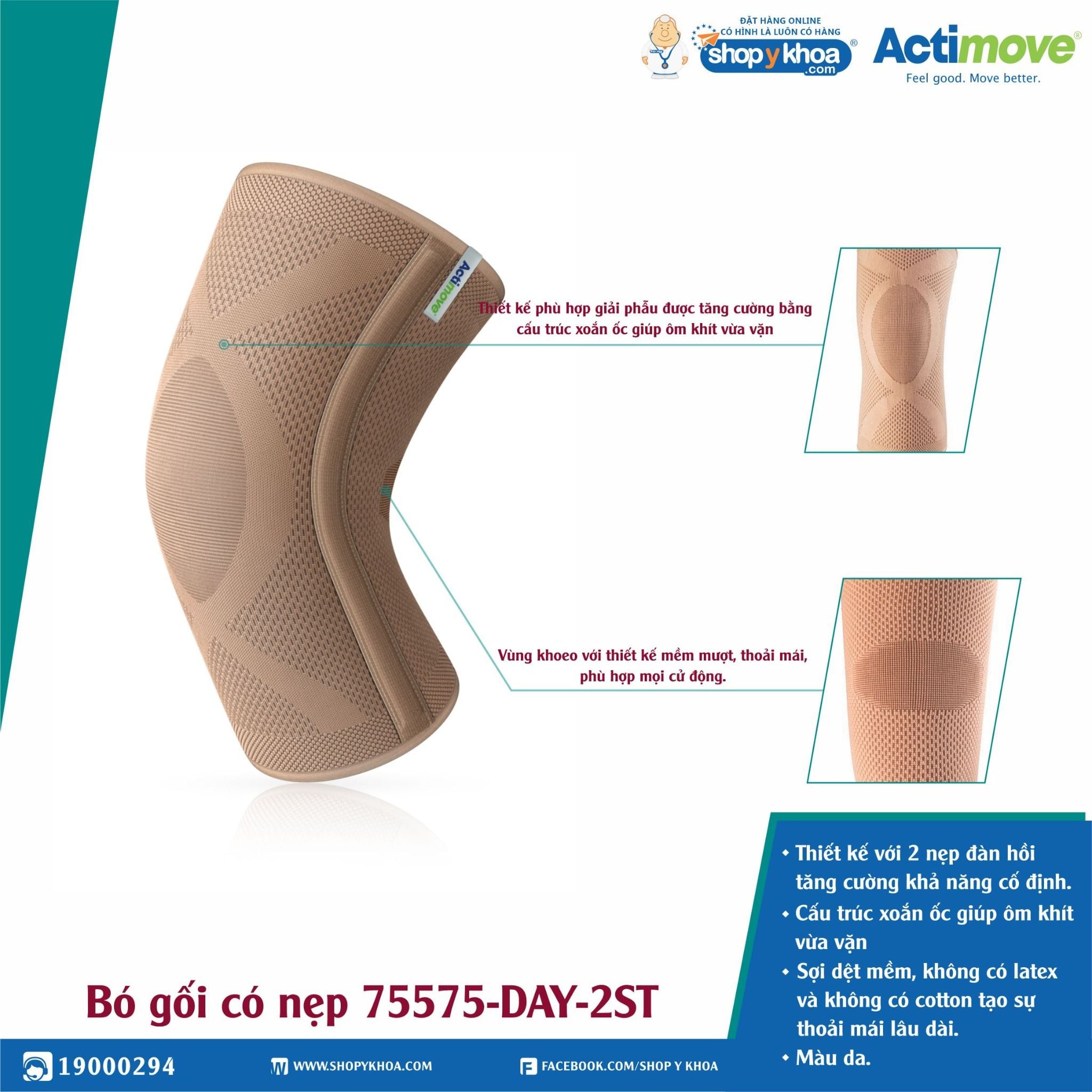  Bó gối có nẹp 75575-DAY-2ST Actimove Knee Support 