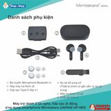  Máy trợ thính gắn ngoài tai. Kiểu 2 tai nghe stereo, không dây, bluetooth, hộp sạc nhanh di động Mimitakara UP-6EN, màu đen. Cường độ âm thanh hỗ trợ: M/P. 