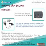  Máy trợ thính gắn ngoài tai. Kiểu 2 tai nghe stereo, không dây, bluetooth, hộp sạc nhanh di động Mimitakara UP-6EN, màu đen. Cường độ âm thanh hỗ trợ: M/P. 