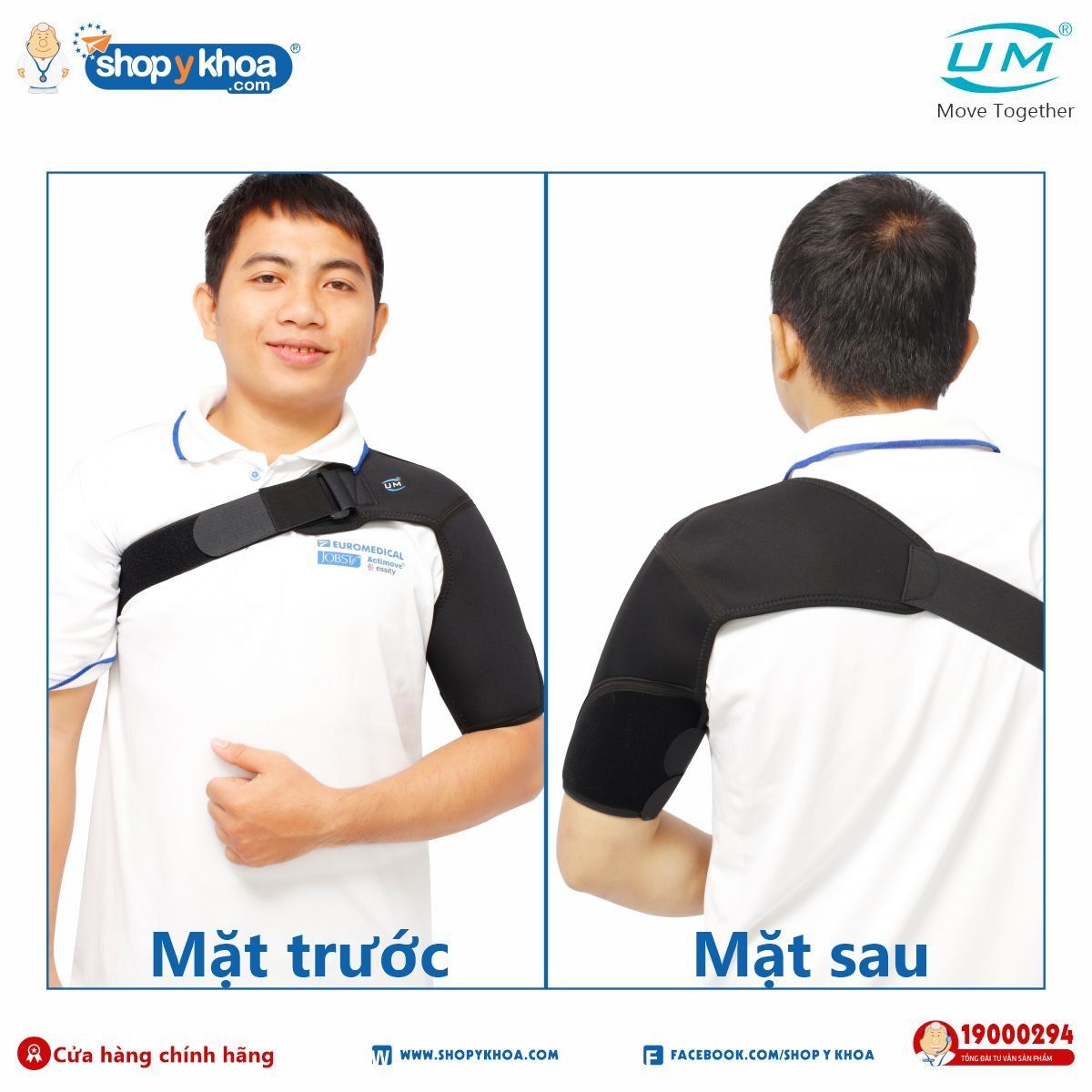  Đai, nẹp chỉnh hình Shoulder Support. Đai cố định khớp vai UM, C11. 