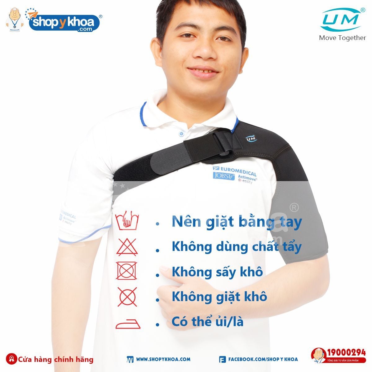  Đai, nẹp chỉnh hình Shoulder Support. Đai cố định khớp vai UM, C11. 