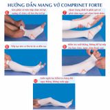  Vớ Sau Phẫu Thuật Tĩnh Mạch Comprinet Forte - Vớ Đùi, Màu Trắng, Áp Lực Cao 35mmHg 
