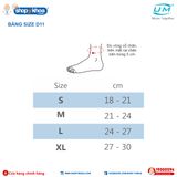  Bó cổ chân có đai dán chéo UM, D11 