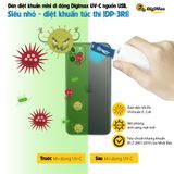  Đèn diệt khuẩn mini di động Digimax UV-C nguồn USB, siêu nhỏ - diệt khuẩn tức thì (DP-3R1) 