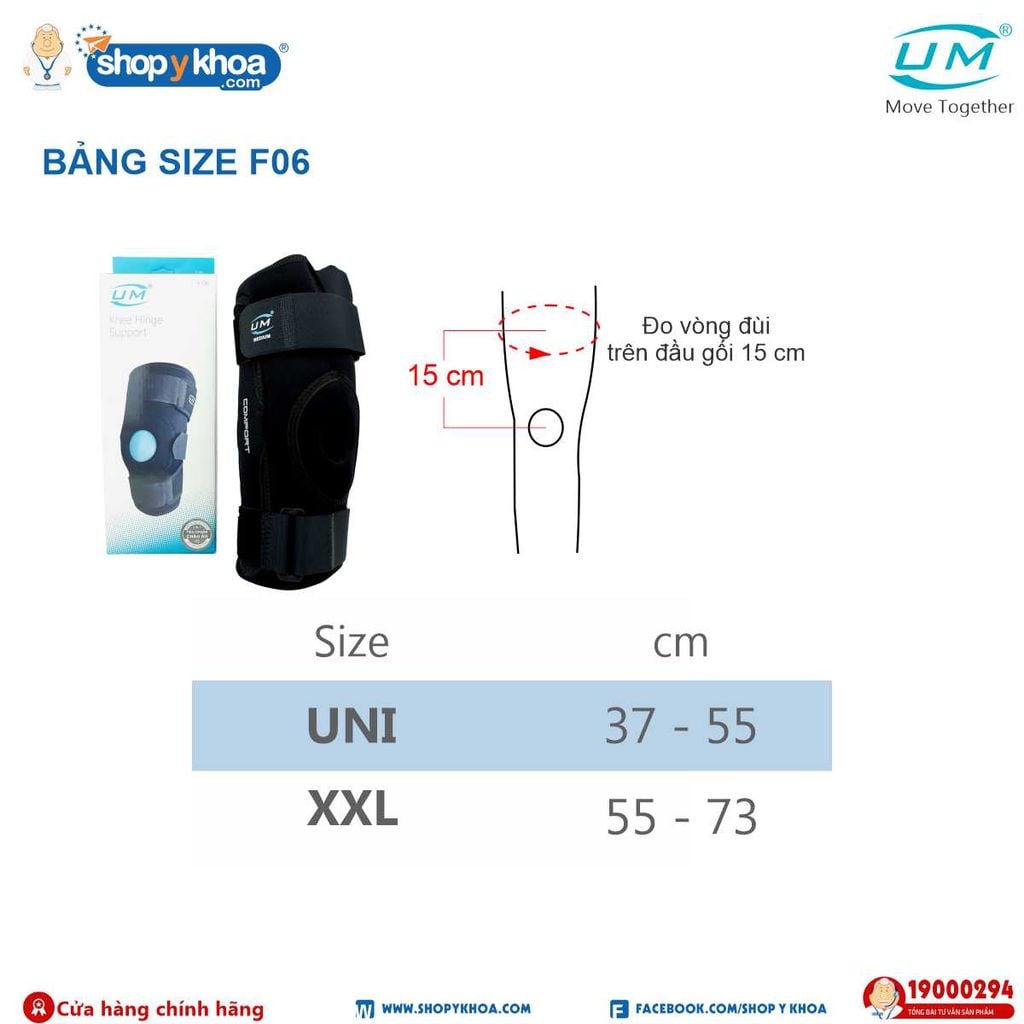  Bó gối đai dán có nẹp drytex UM, F06 