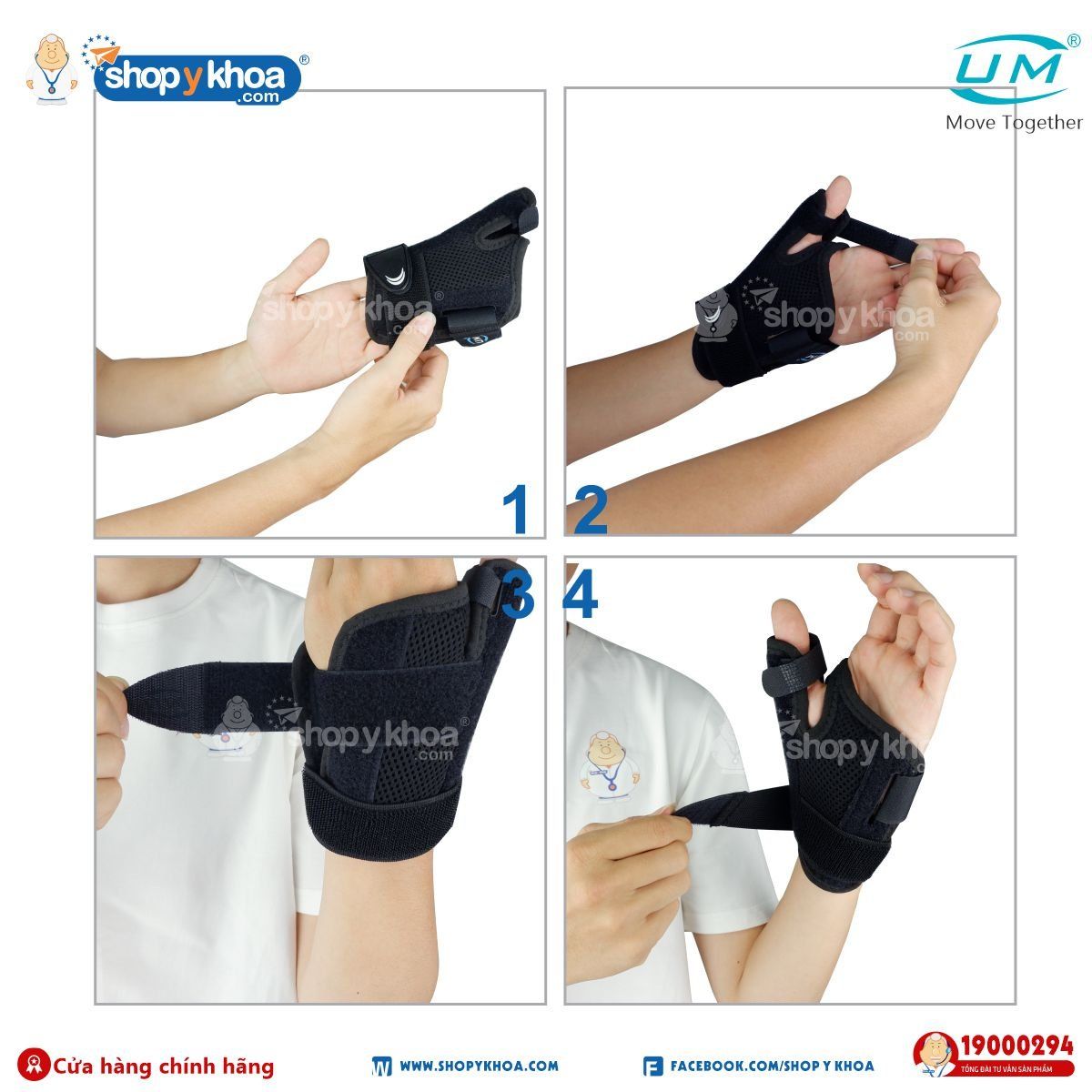  Nẹp ngón cái có lòng bàn tay Ngắn UM, G03 